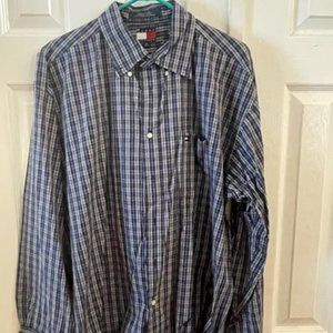 TOMMY HILFIGER XL  LONG SLEEVE PLAID SHIRT